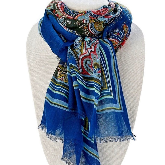 J.Jill NEW Very Beautiful Cotton Scarf NWT - Picture 2 of 13